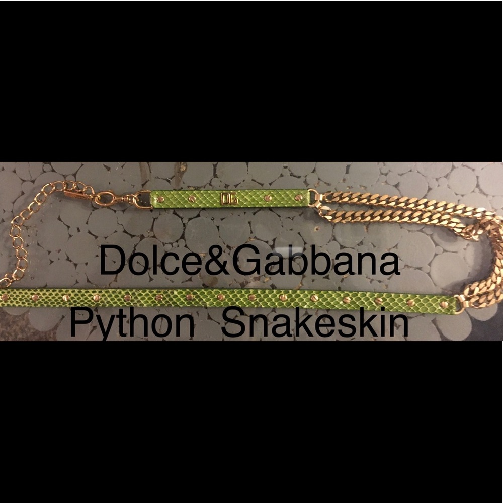 Dolce&Gabbana Python Snake Skin belt 36